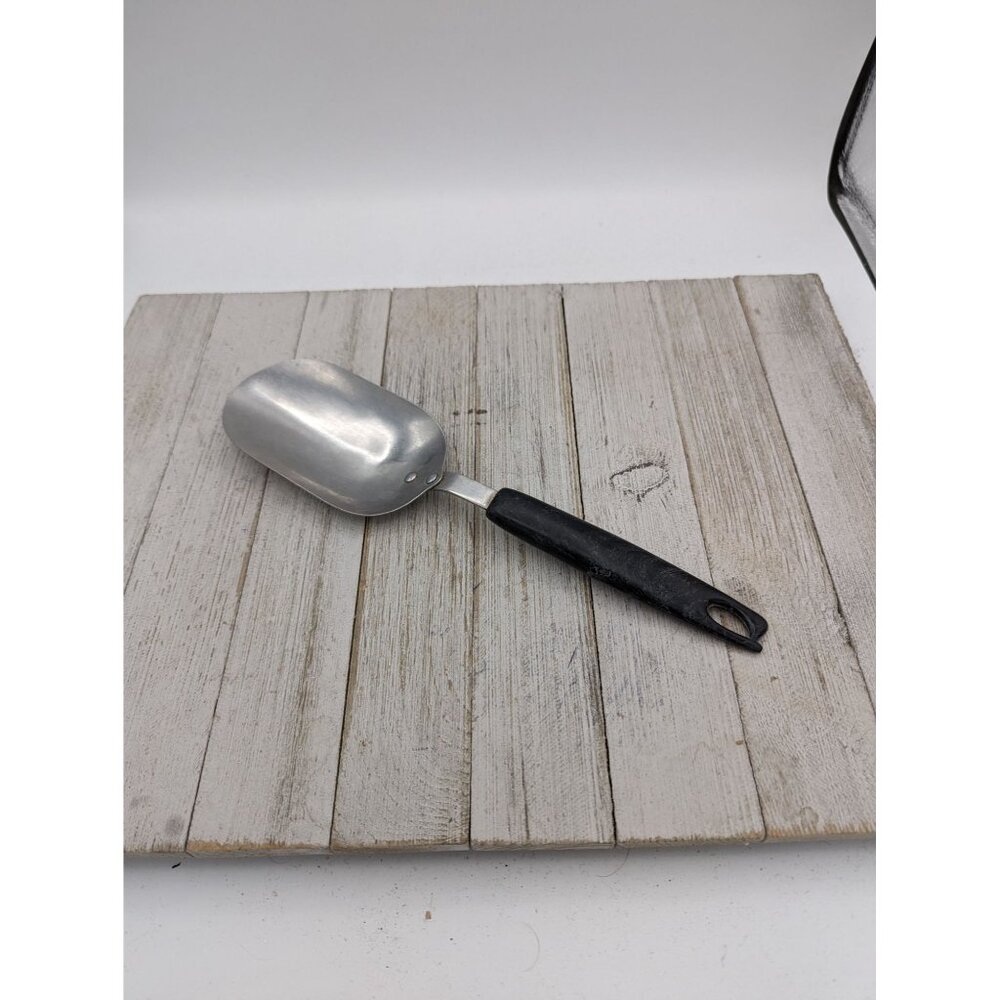Unbranded #2 Advertising Stainless Steel Measuring Scoop 10 3/4" Black Handle